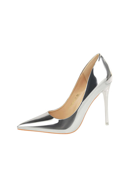 Metallic Patent Leather Pumps